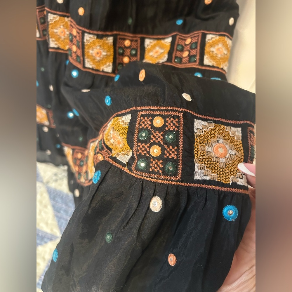 Guadalupe Moana embroidered tiered boho maxi dress - Picture 6 of 11